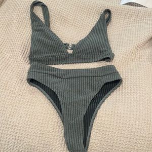 Army green bikini swim